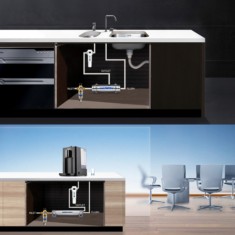Under Sink Water Filter Purifier System Multifunctional 0.5μm