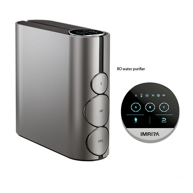 1/4 Inlet/Outlet Silver Reverse Osmosis Water Purifier System for Municipal Tap Water