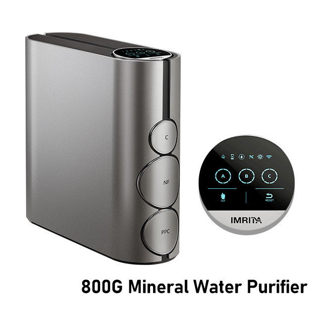 Stainless Steel 5 Stage Alkaline Water Filter 800GDP RO System Tankless Water Purifier For Home