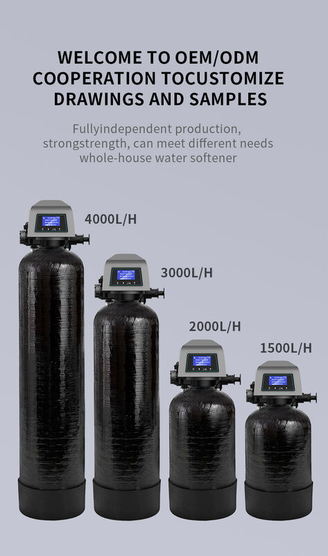 Automatic Control Valve Water Softener with 25.0 L Resin and 1500L/h Pure Water Flow Water Softening System